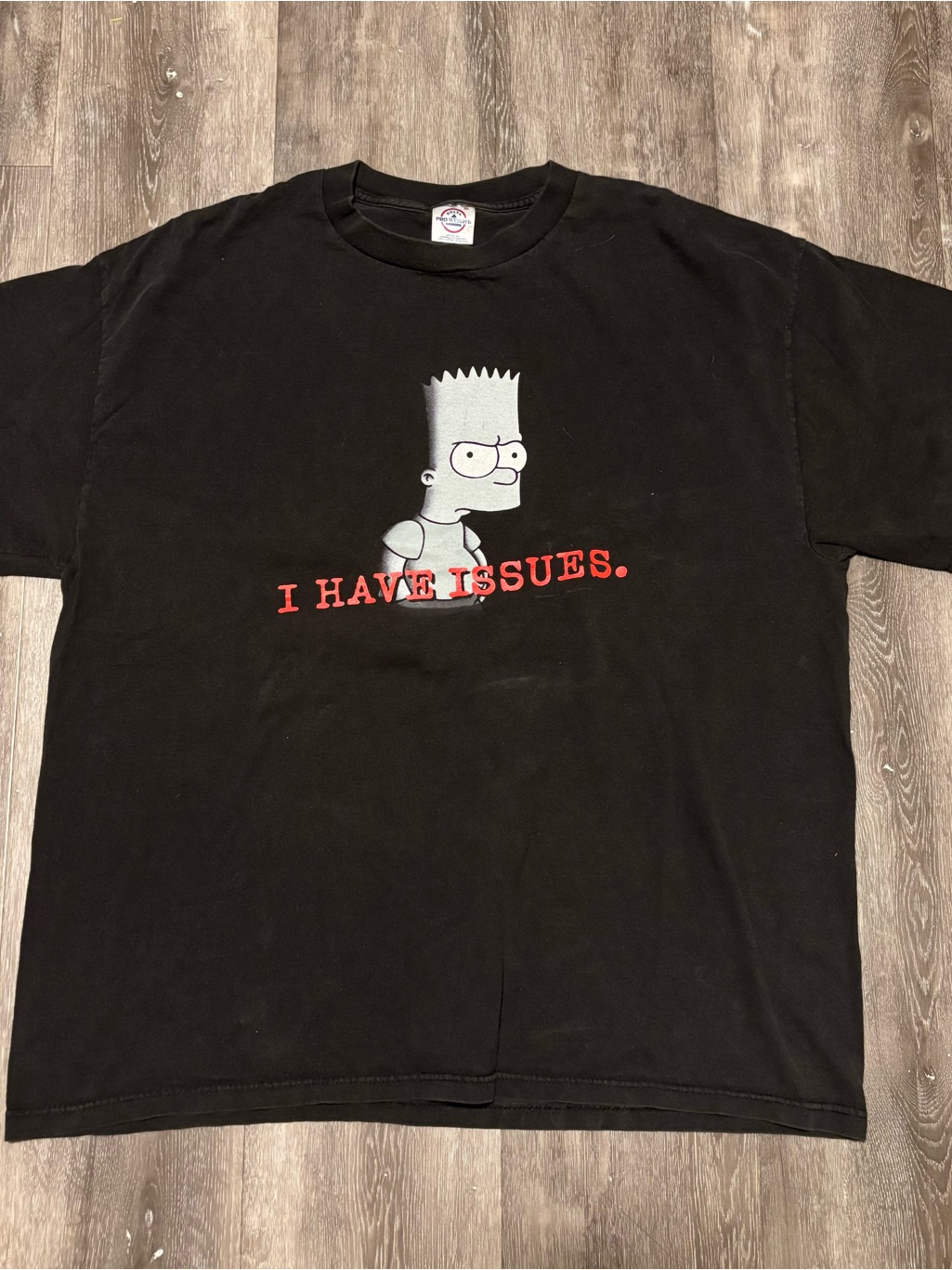 Bart Simpson Shirt Mens Xl I Have Issues Y2k Vintage Black Slogan Funny